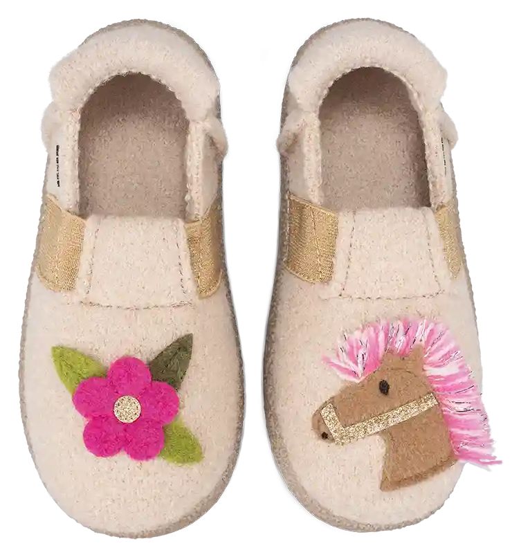 Nanga Hausschuhe Schurwolle Little Horse 2.0 beige