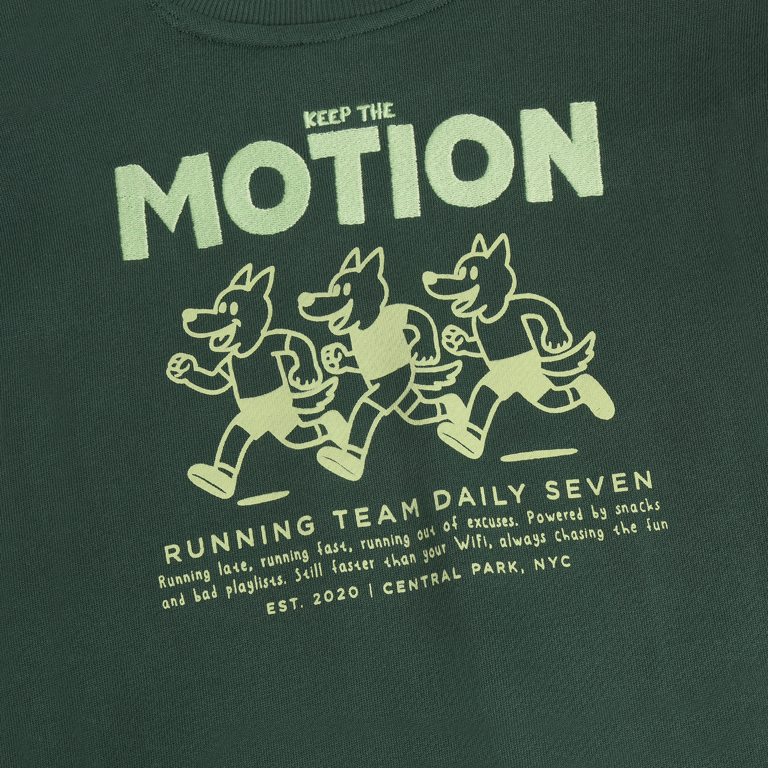 Daily Seven Boy Sweater Oversized Backprint green