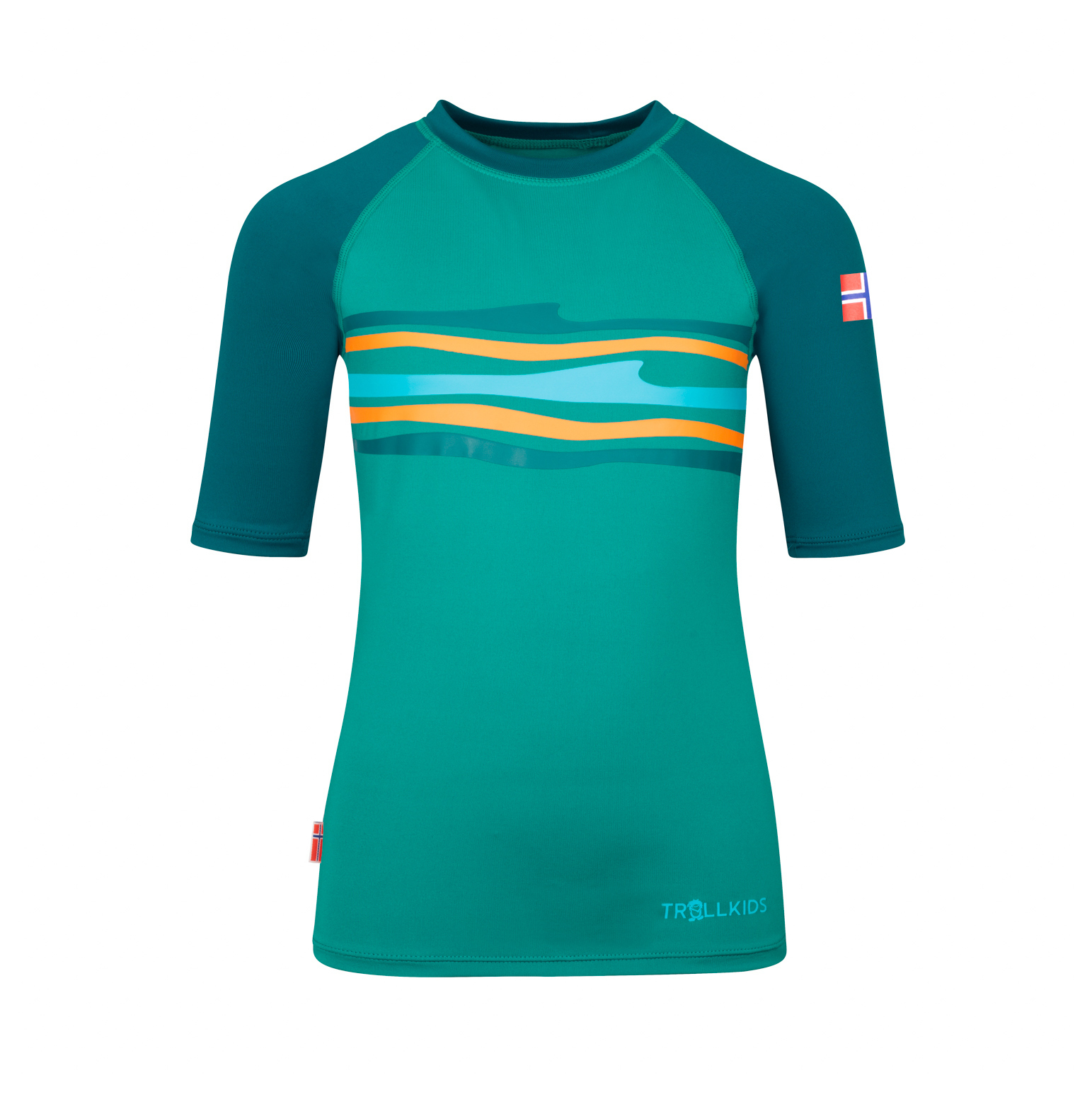 Trollkids Haukland UV-Shirt Kurz Sea Green/Lagoon Green