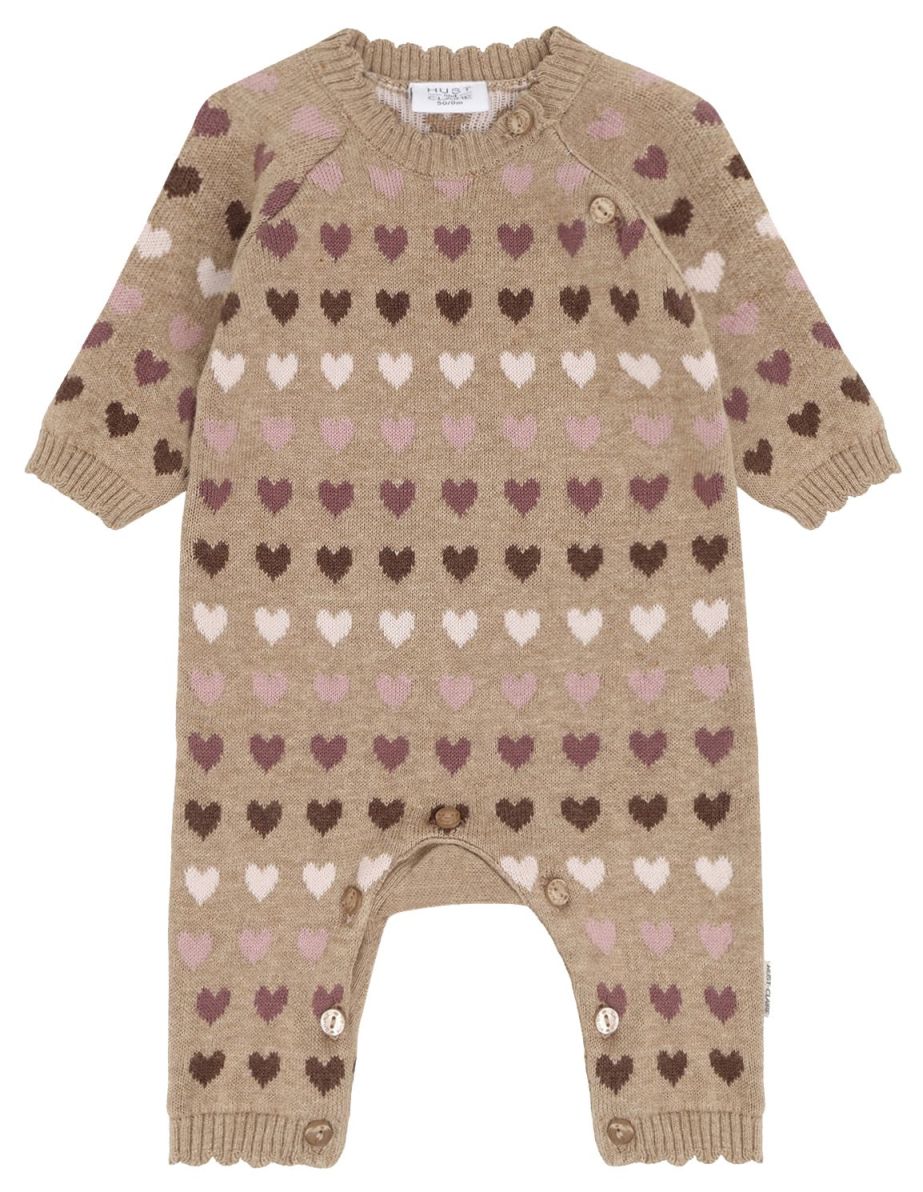 Hust & Claire Baby Jumpsuit Hearts Biscuit