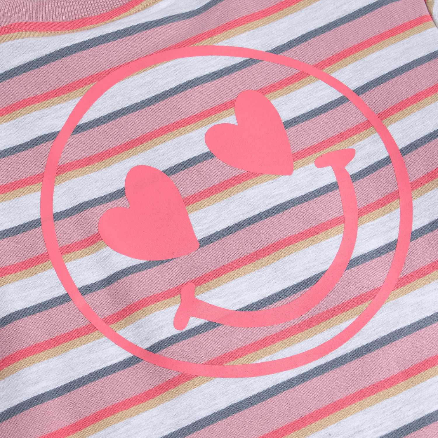 Daily Seven Girl Langarmshirt Striped lila