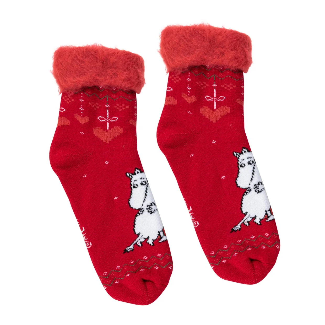 Martinex Socken Winter Heart Fluffy red