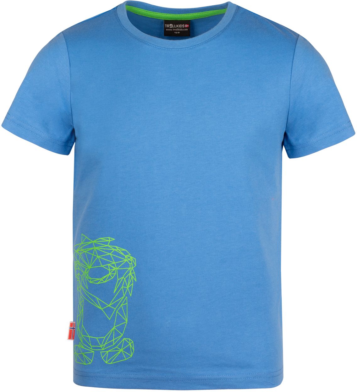 Trollkids Oppland T-Shirt UPF 30+ Medium Blue/Green