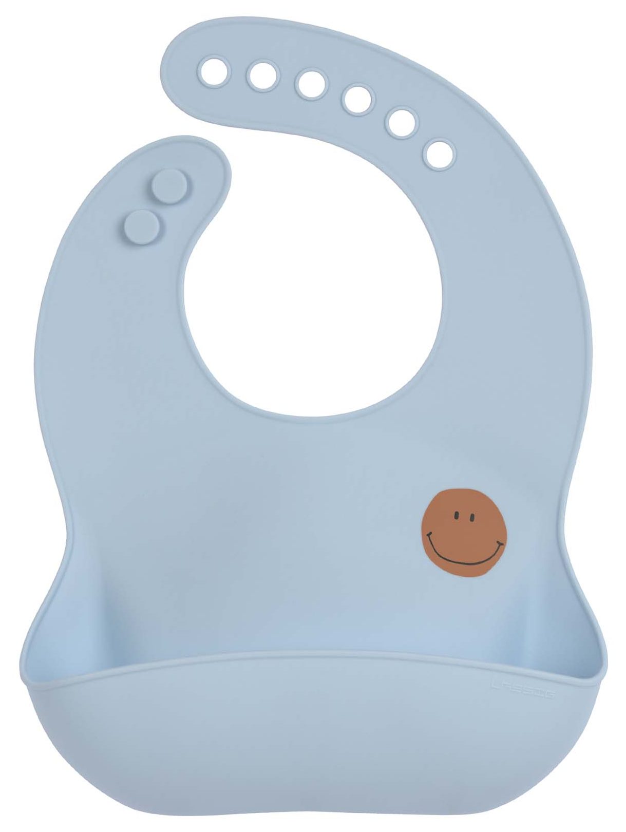 Lässig Lätzchen Silikon Happy Rascals Smile sky blue