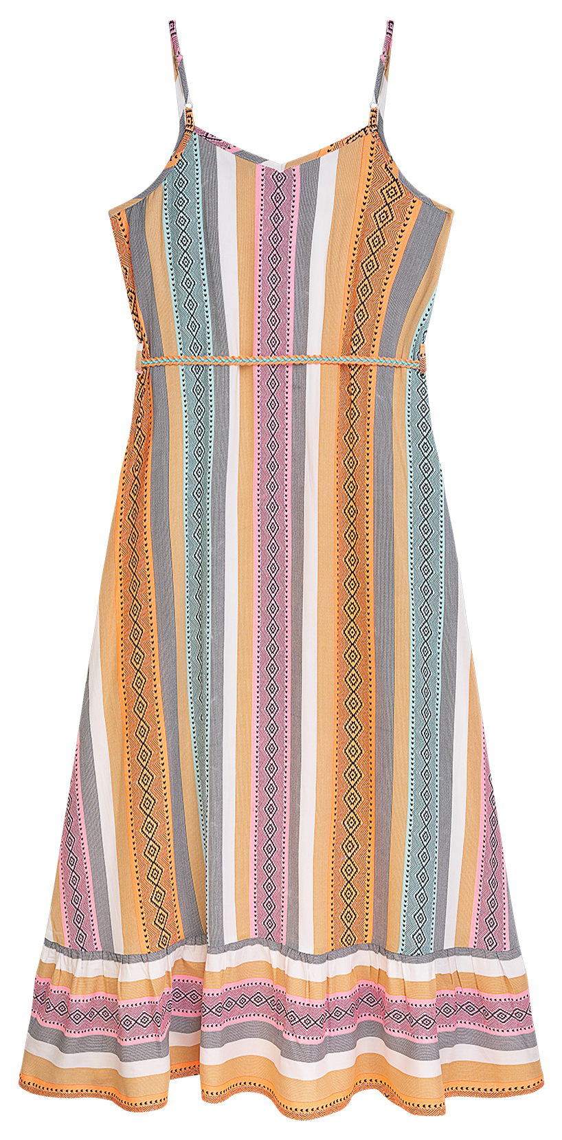 Danamade Damen Kleid Woven multicolor
