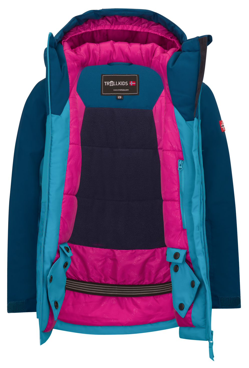 Trollkids Girls Lifjell Winter Jacke XT Dark Turquoise