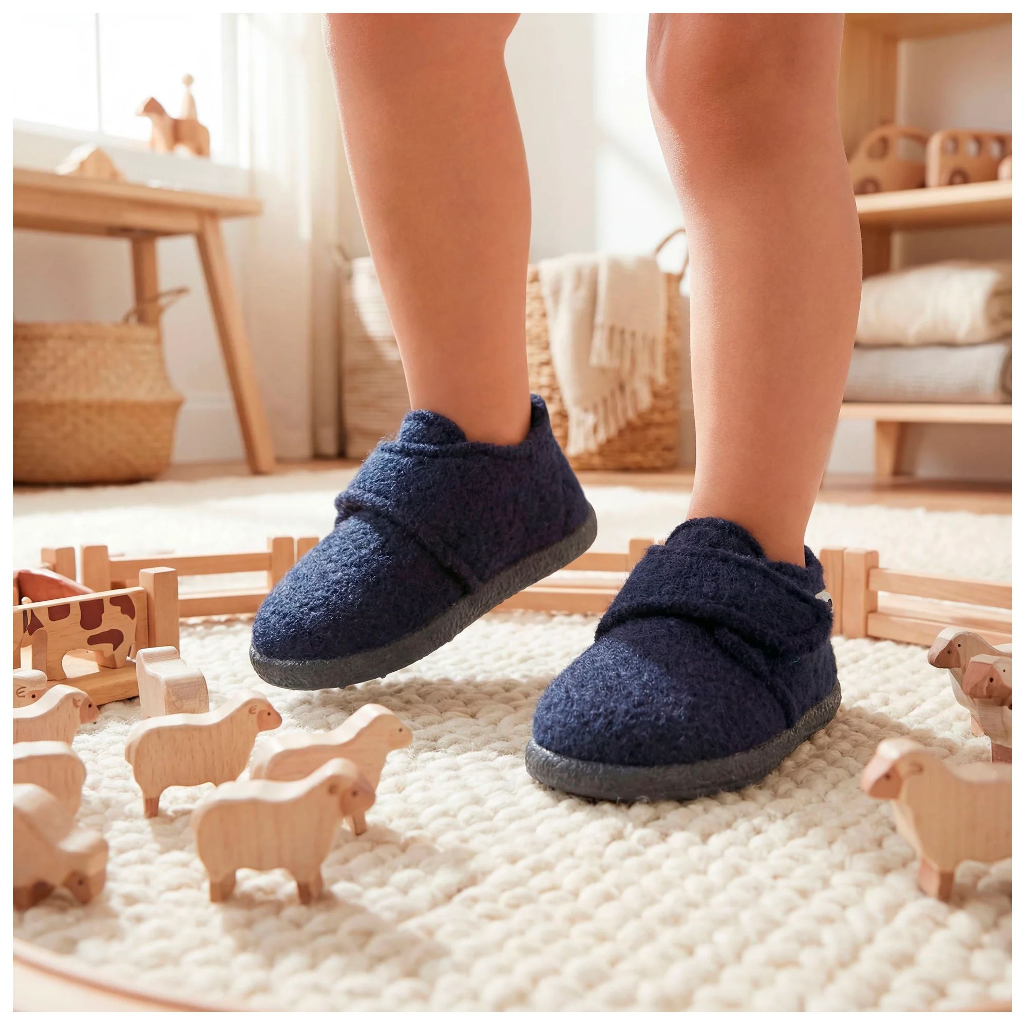 Nanga Hausschuhe Schurwolle Leila 2.0 dunkelblau