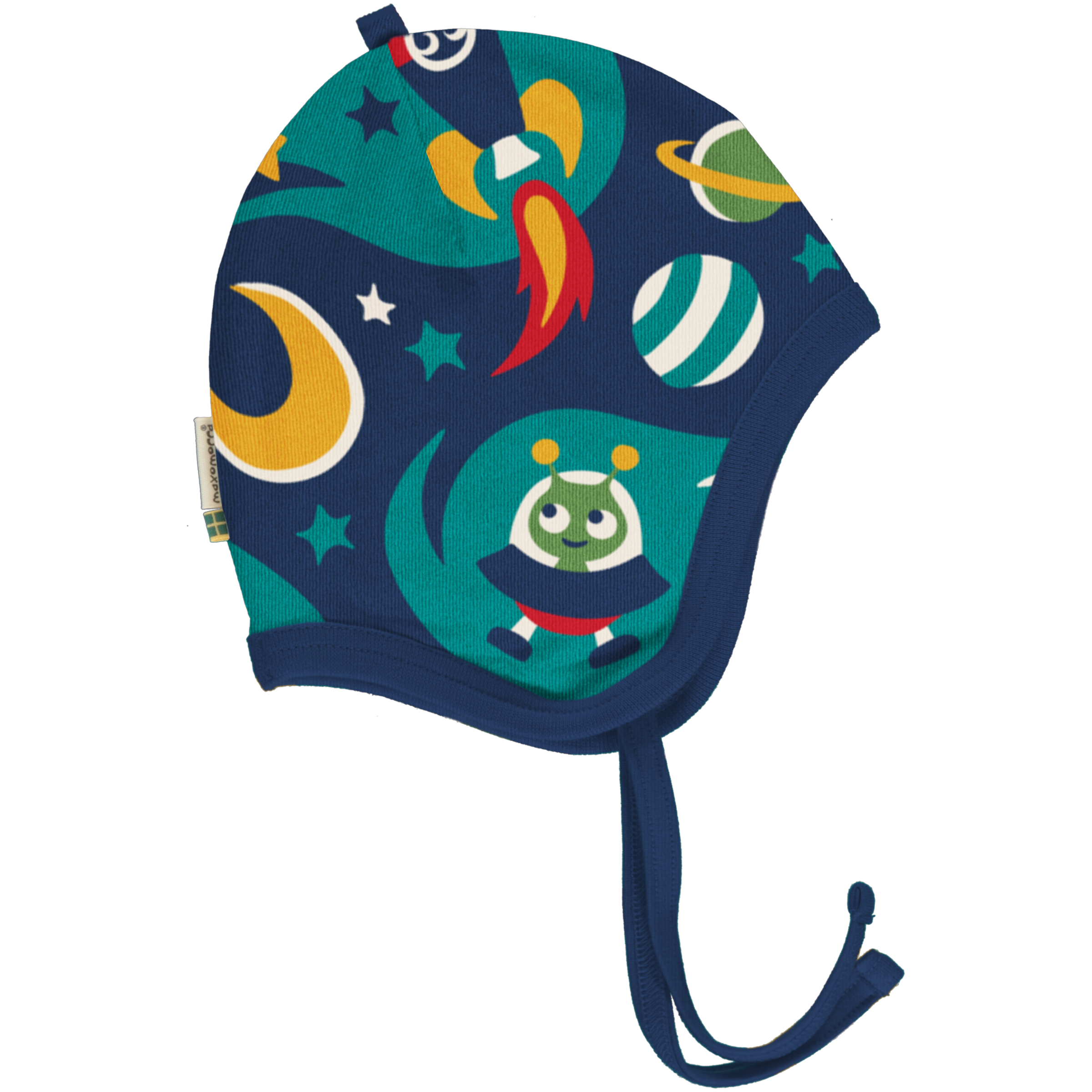 Maxomorra Baby Mütze Helmet Velour SPACE 44/46