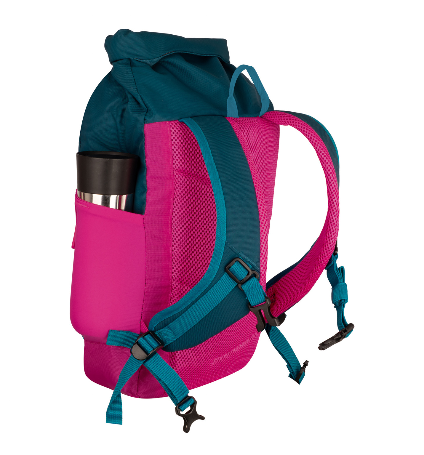 Trollkids Senja Rucksack 15 L Bright Pink/Harbour Blue