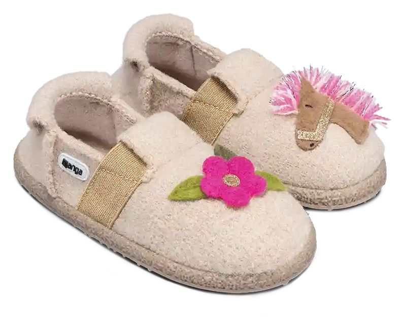 Nanga Hausschuhe Schurwolle Little Horse 2.0 beige