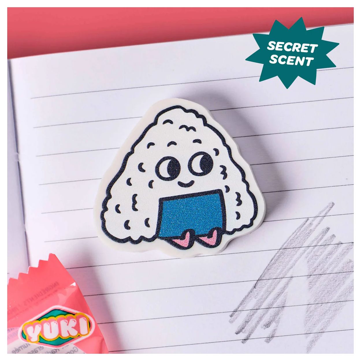 OMY AST ERASER BUDDIES rosa Yuki