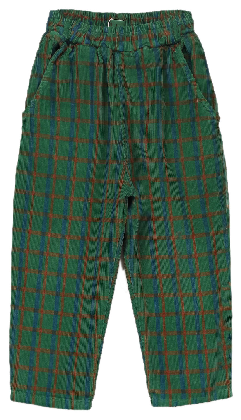 Lötiekids Cordhose Wide Plaid green