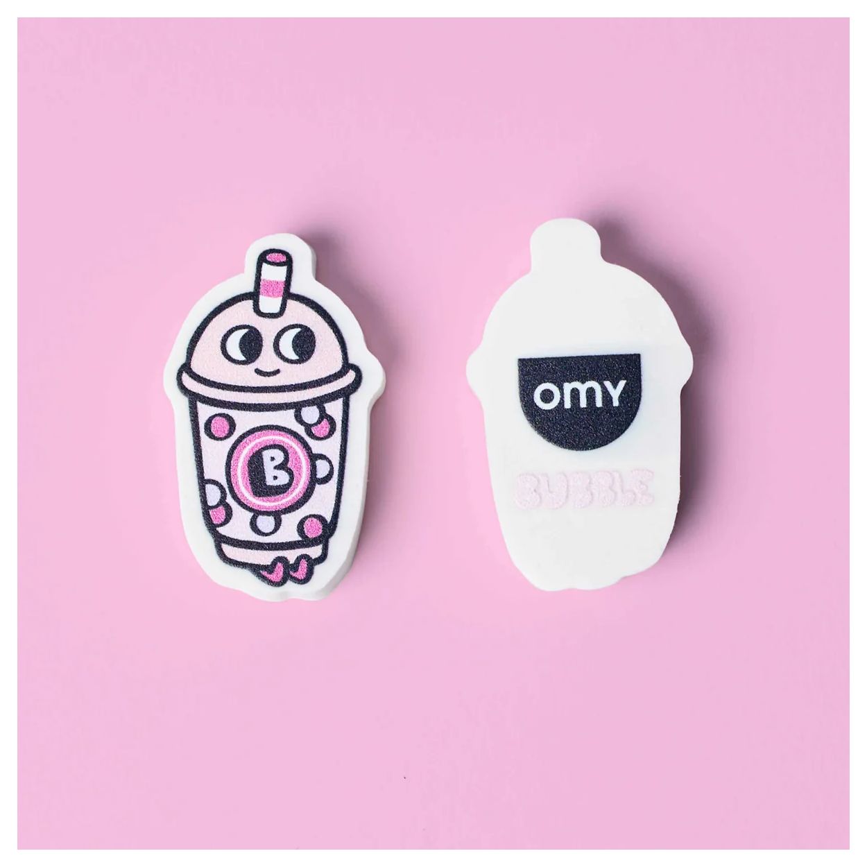 OMY AST ERASER BUDDIES rosa Bubble