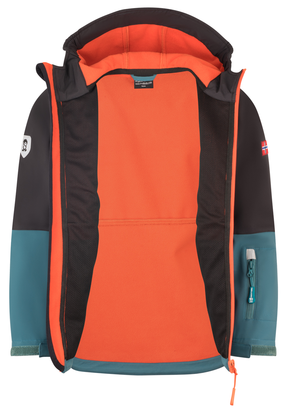 Trollkids Skjorta Softshell Jacke Stormy Blue/Black