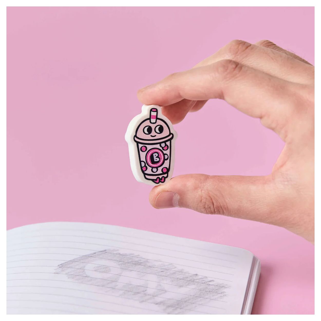 OMY AST ERASER BUDDIES rosa Bubble