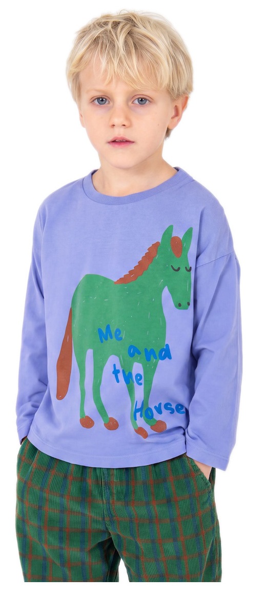 Lötiekids Langarmshirt Me & the Horse lavender
