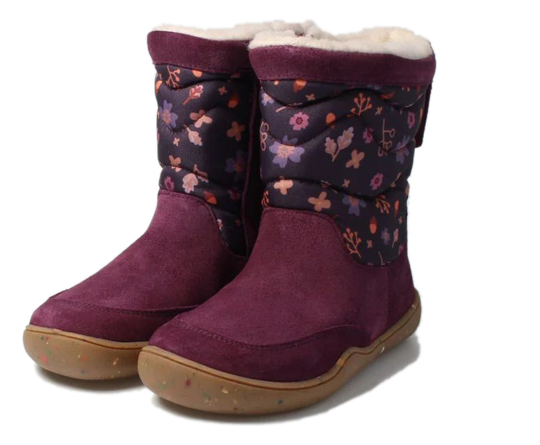 bLIFESTYLE Barfuß Winterstiefel Alpaka TEX Winterpflaume