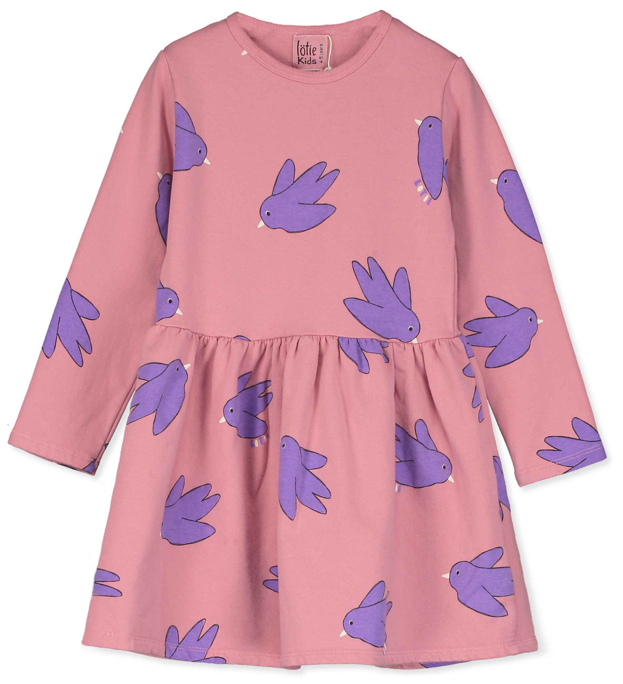Lötiekids Kleid FLOWING BIRDS rose