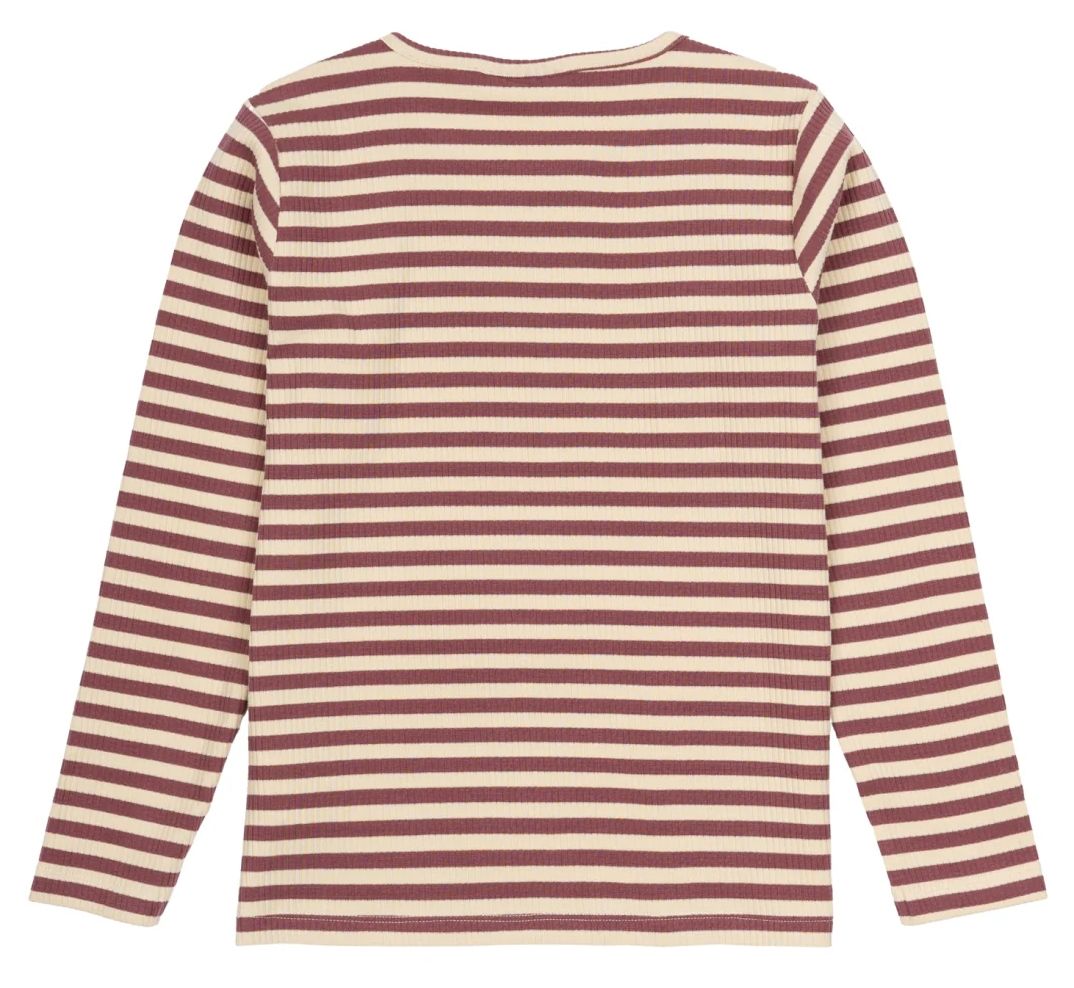 The New Girl Langarmshirt Rib Stripe berry