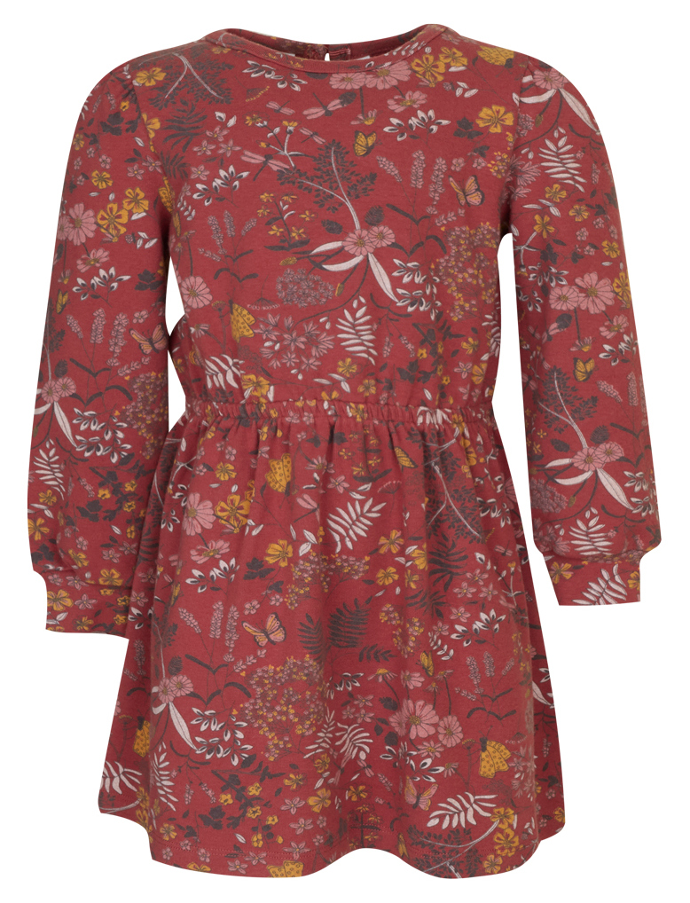 Someone Kleid langarm AOP Flowers henna