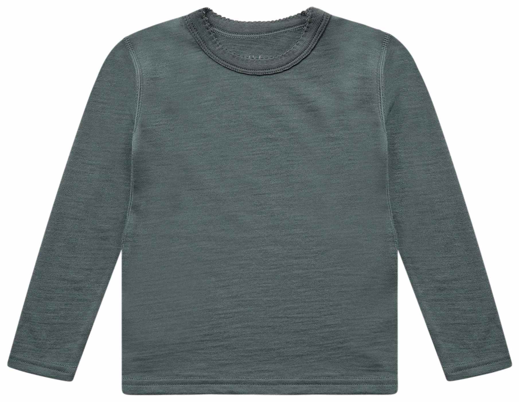 Hust & Claire Langarmshirt Wolle/Bambus Balsam Green