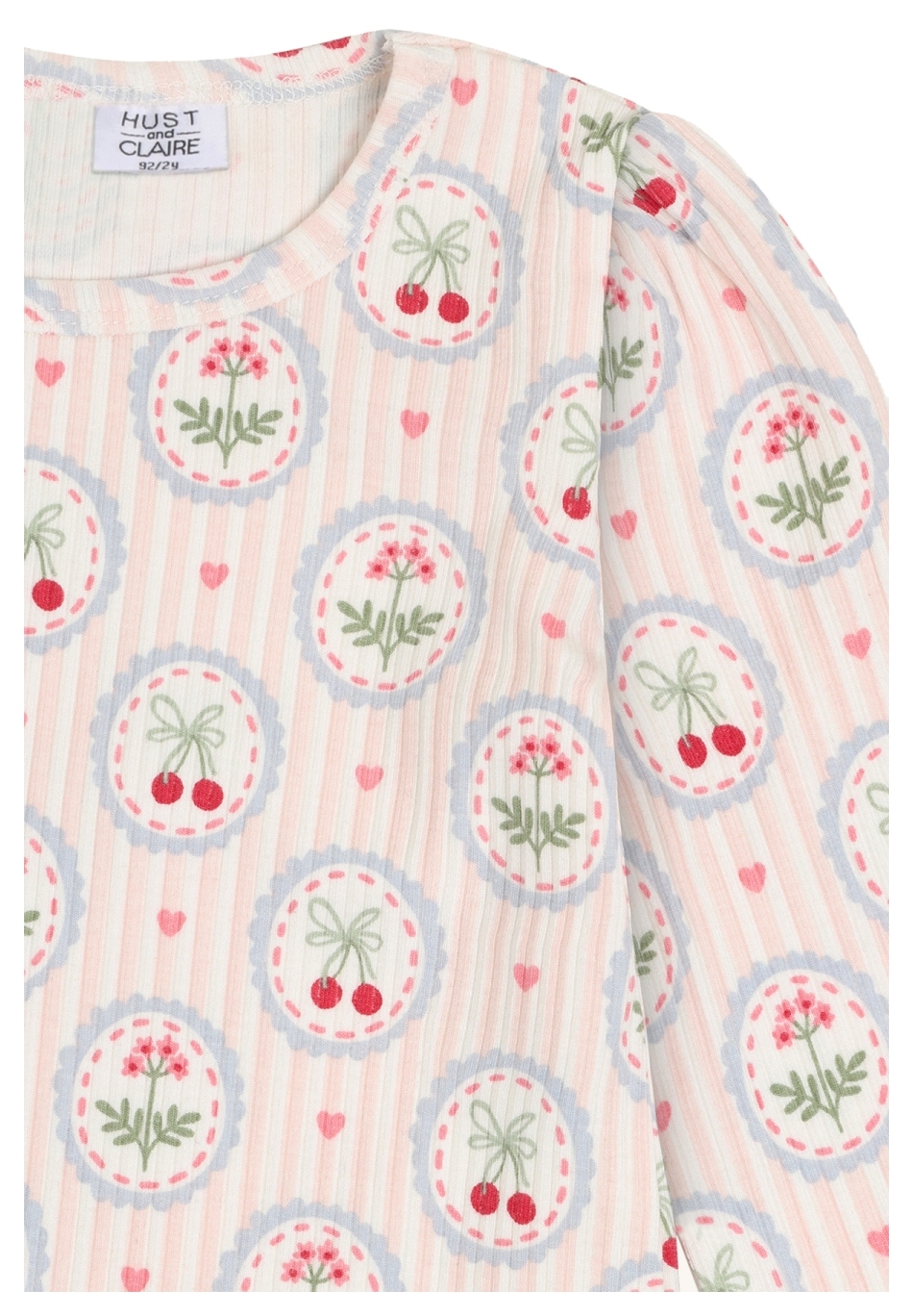 Hust & Claire Girl Langarmshirt Frame & Cherry Ivory