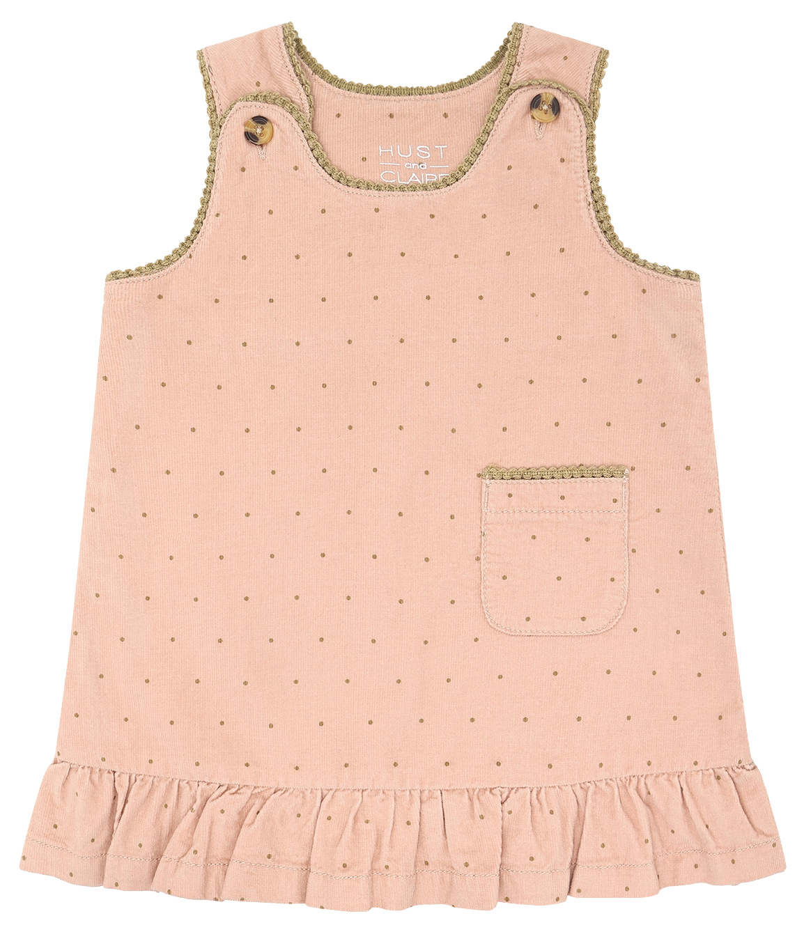 Hust & Claire Baby Girl Kleid Dotty Rugby Tan