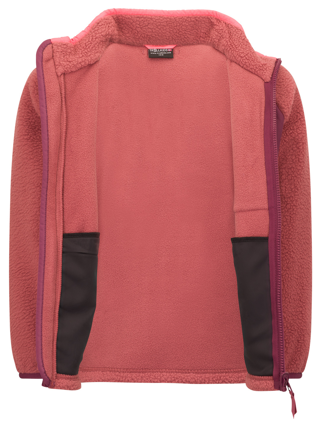 Trollkids Odda Fleece Jacke XT Frozen Berry/Deep Ruby