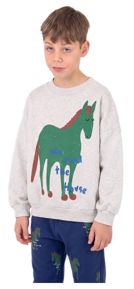 Lötiekids Sweatshirt Me & the Horse light grey
