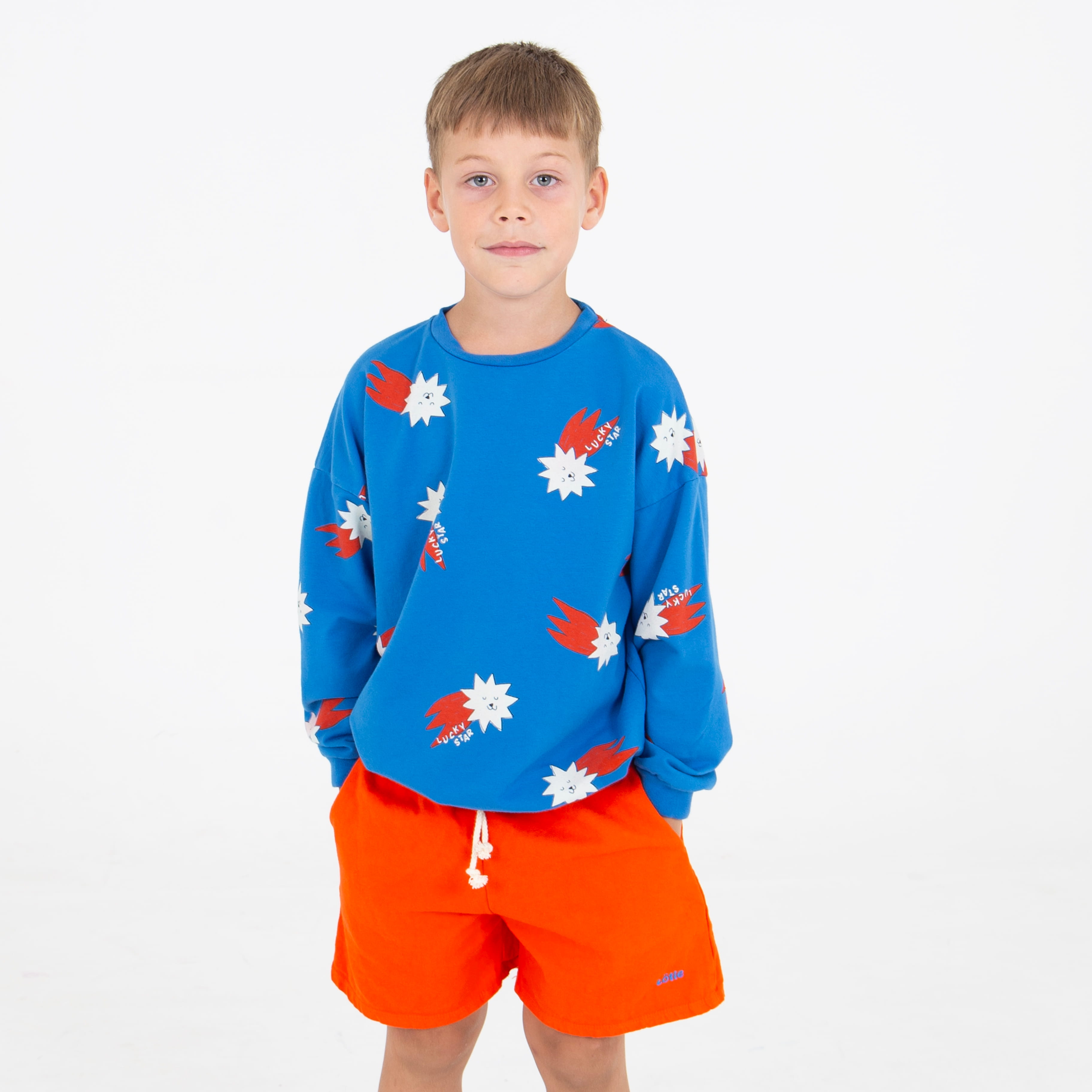 Lötiekids Sweatshirt Lucky Red Stars Royal Blue