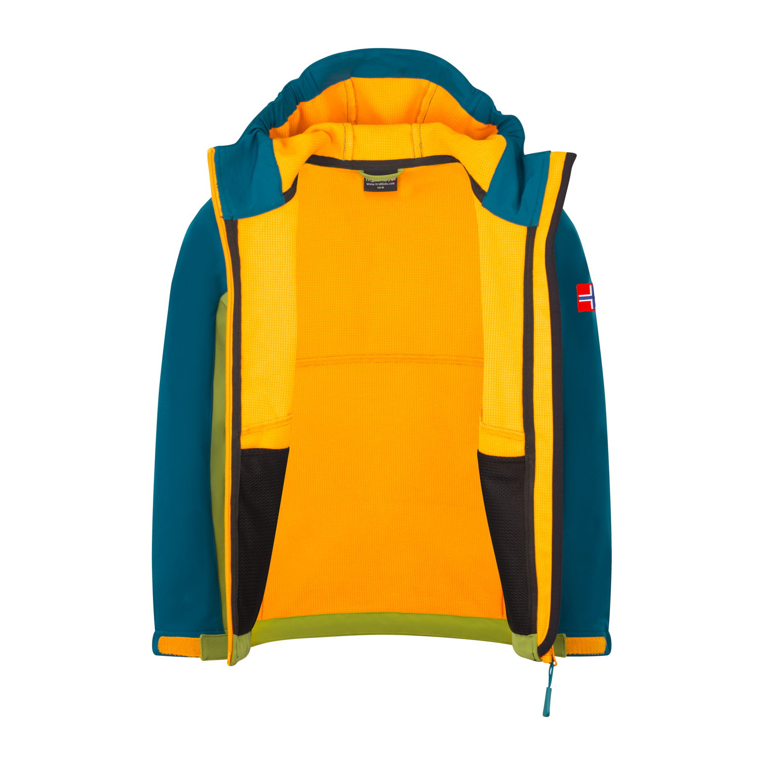 Trollkids Kristiansand Softshell Jacke Pear Green/Lagoon Green