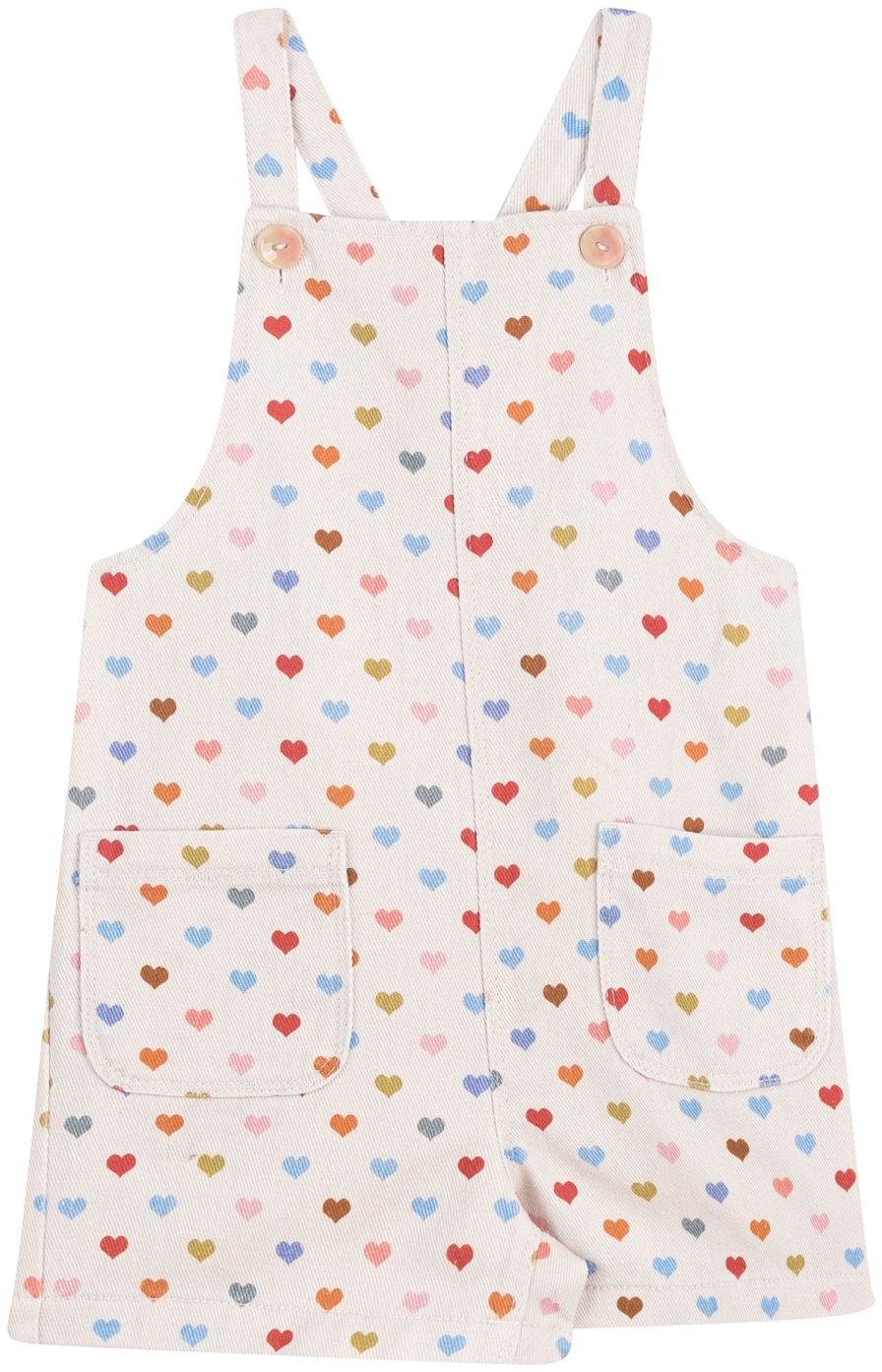 Someone Girl Latzhose kurz Hearts ecru