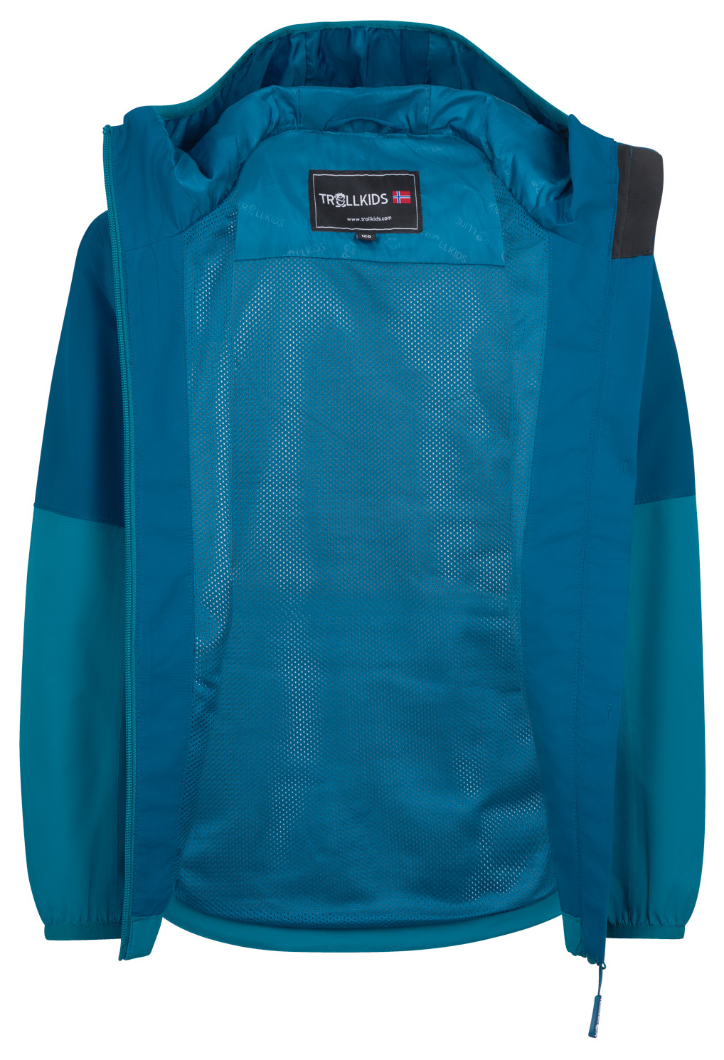 Trollkids Bjordal Regen Jacke madeira blue/lagoon green