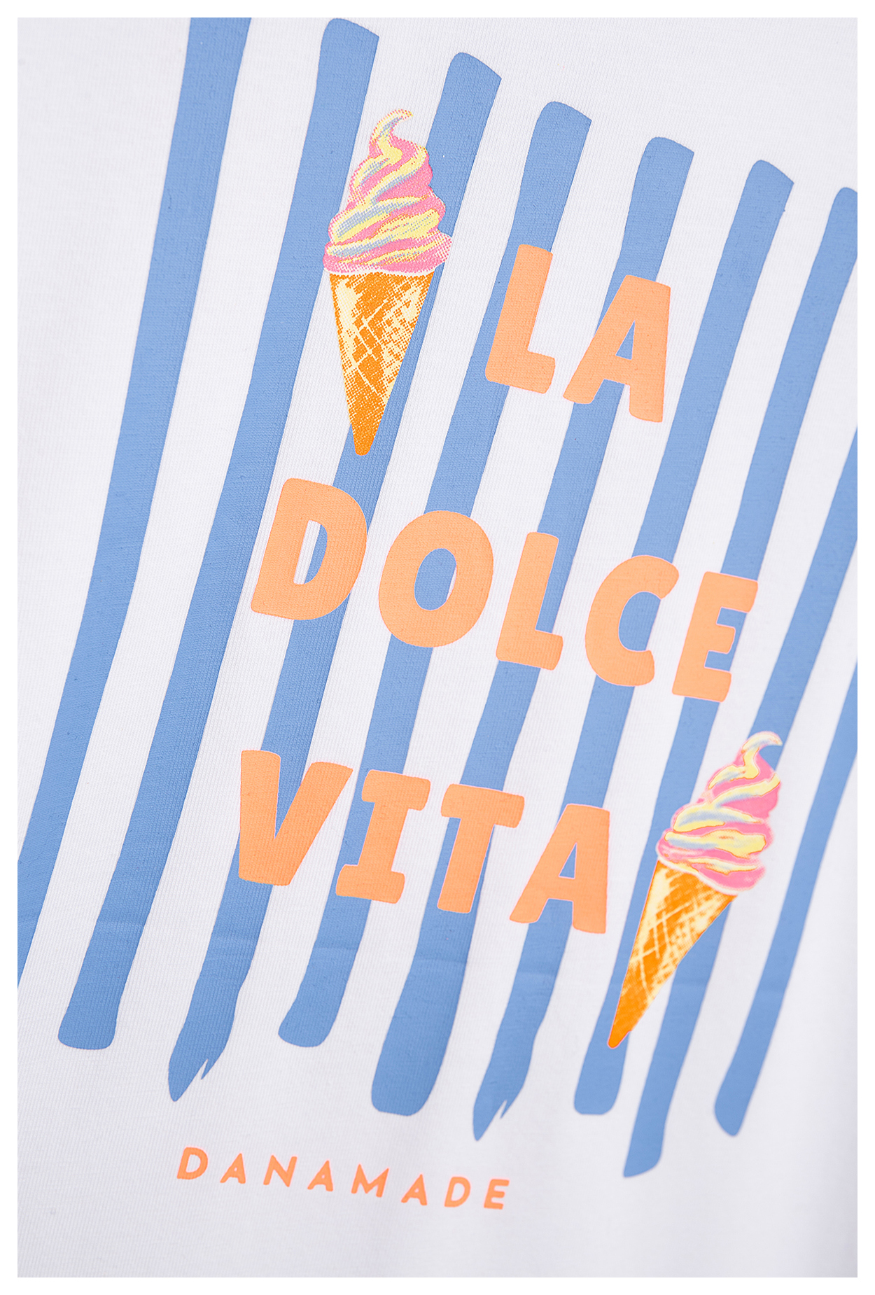 Danamade Kurzarmshirt La Dolce white