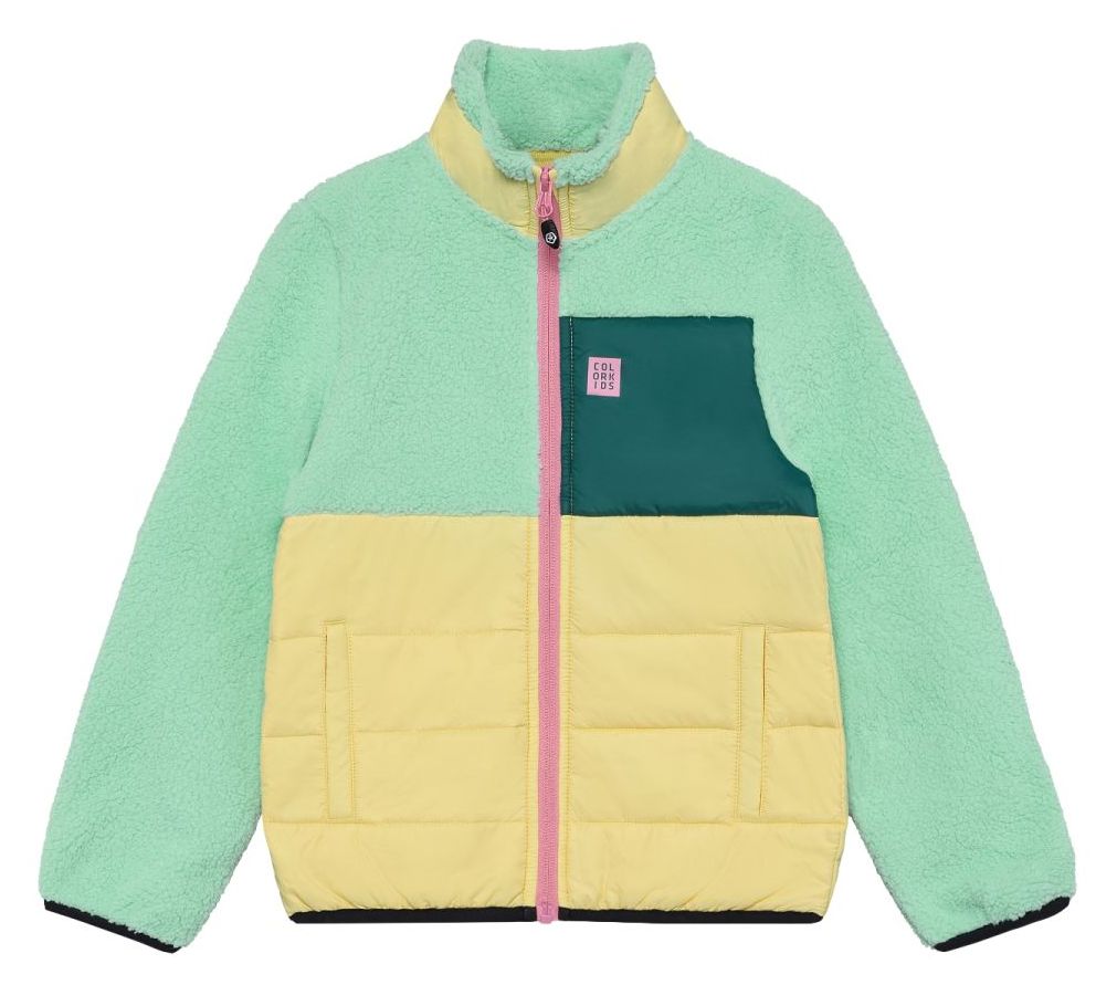 Color Kids Fleecejacke Quilt cabbage