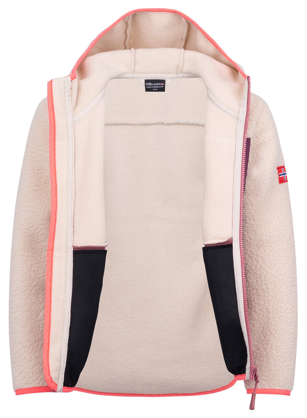 Trollkids Aurlandsfjord Fleece Jacke Frozen Berry/Sandstone