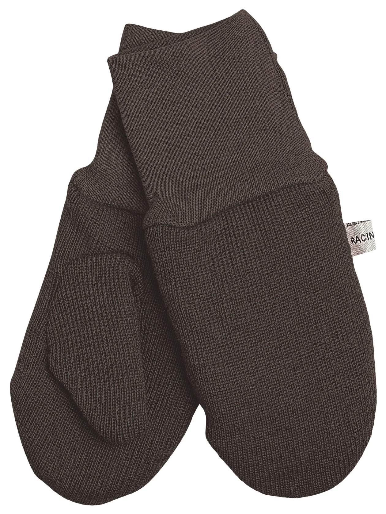 Racing Kids Fausthandschuhe Wolle dark chocolate