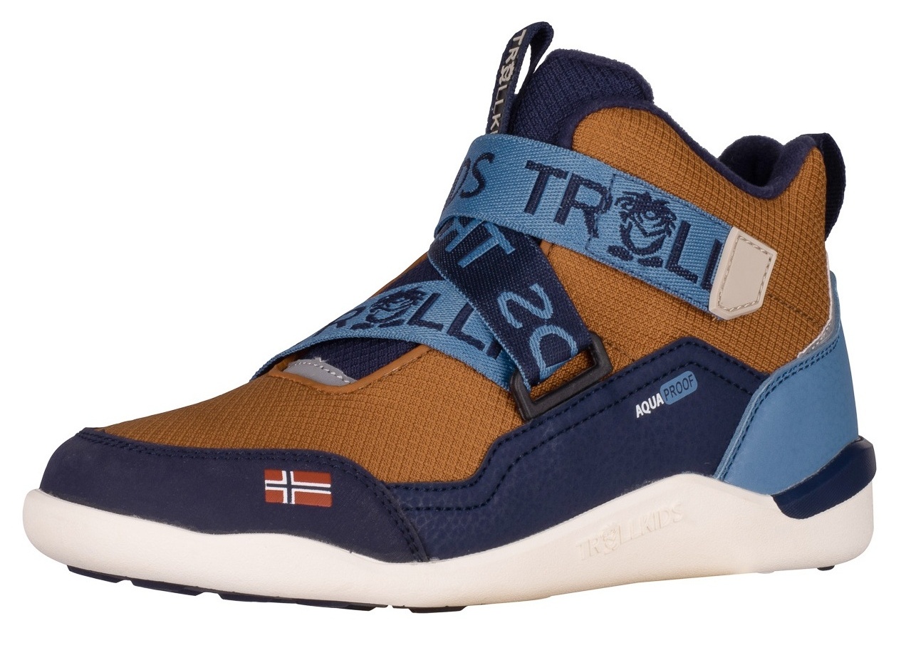 Trollkids Nordfjord Barfuß Winter Hiker Teak Brown/Navy