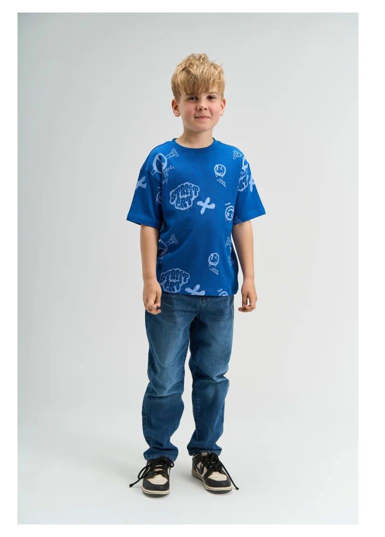 The New Boy T-Shirt Smile AOP true blue