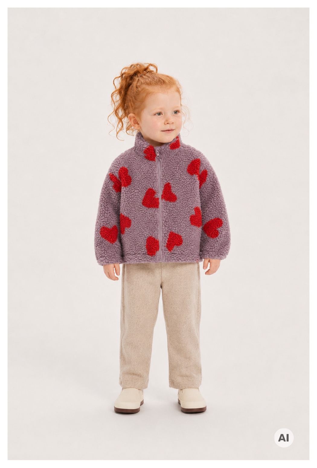 The New Girl Teddyjacke berry