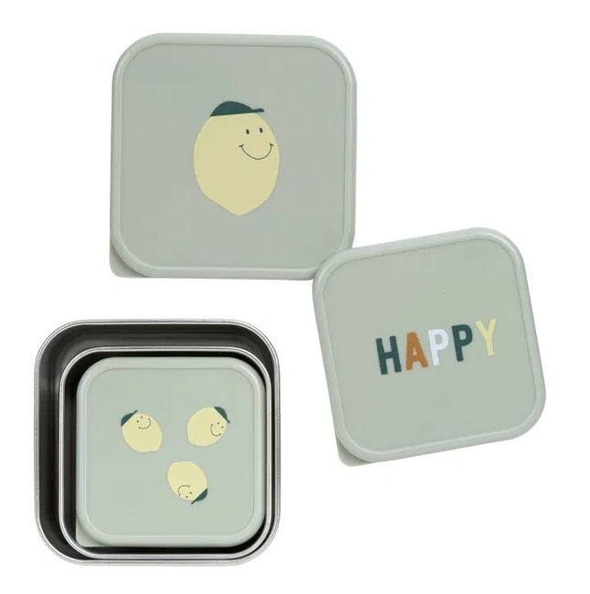 Lässig Snackbox 3er Set Happy Fruits Lemon