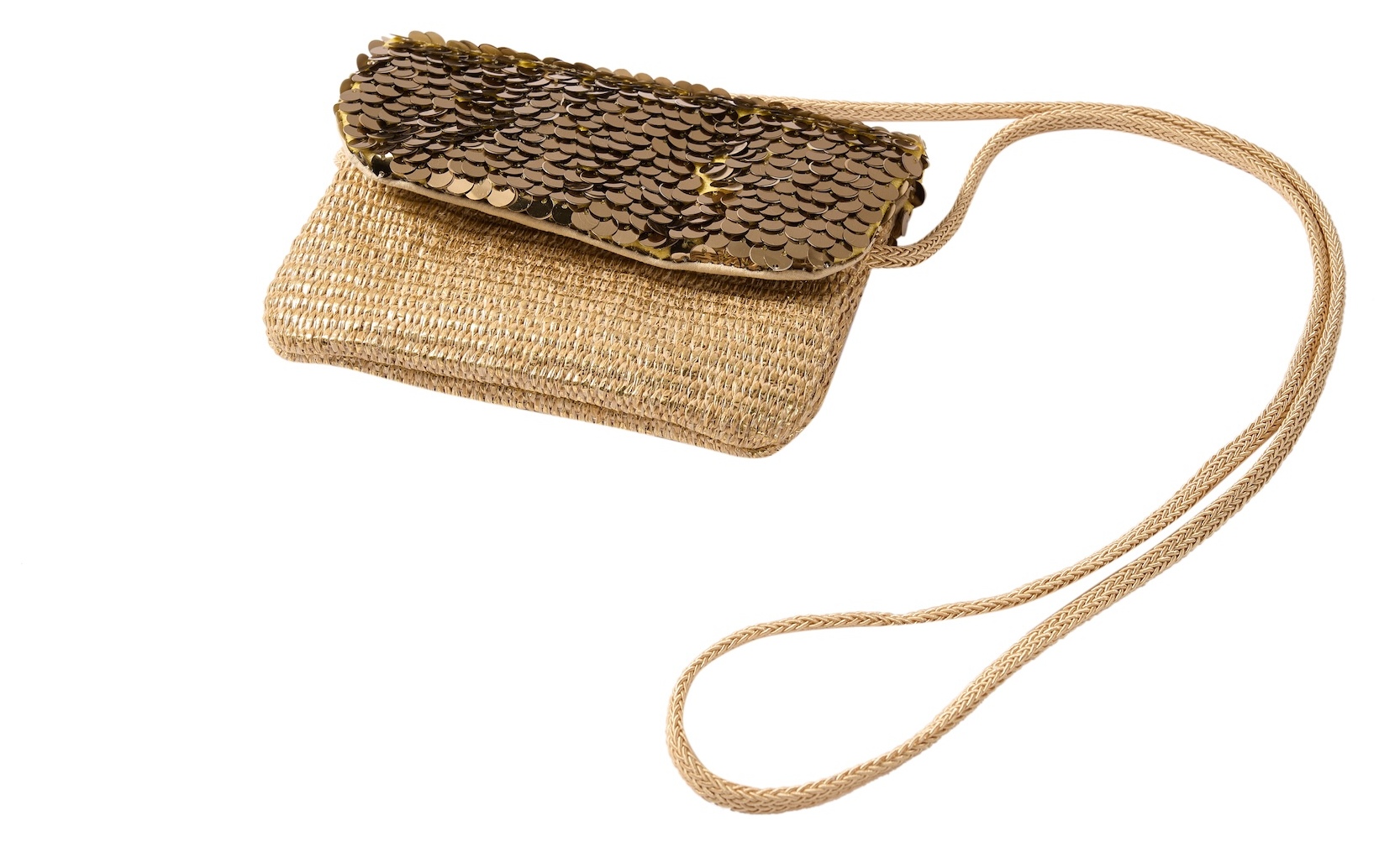 Someone Handtasche Pailletten gold