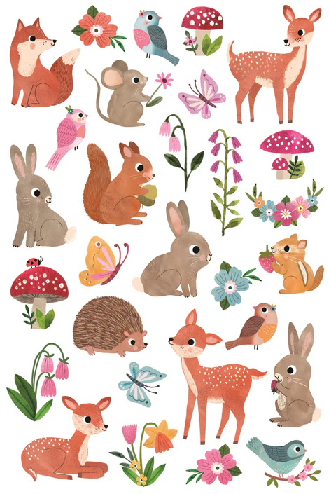 Petit Monkey Tattoos Woodland Friends