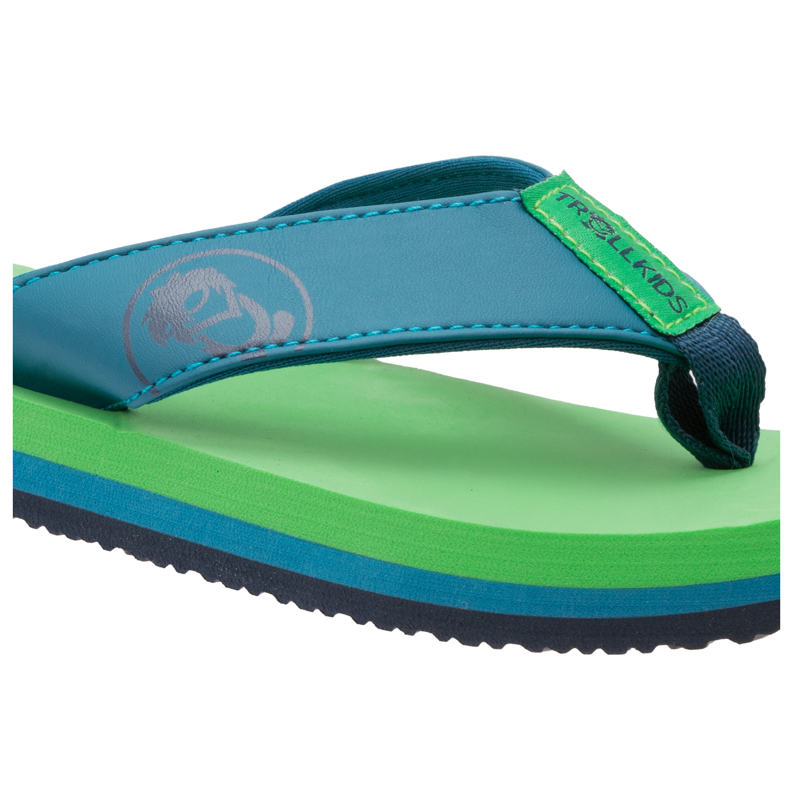 Trollkids Haukland Beach Badeschuhe fresh green/dark marine