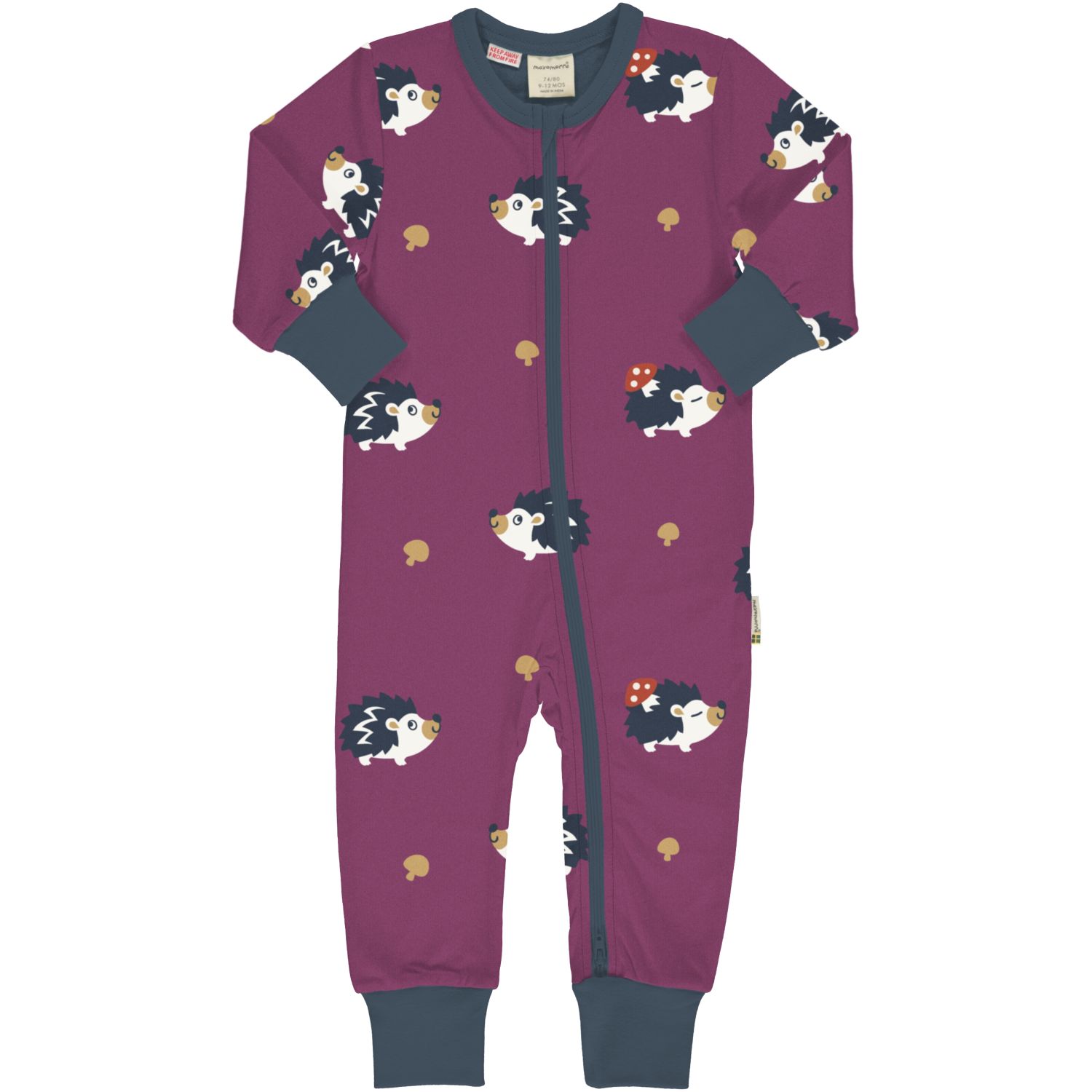 Maxomorra Bodysuit lange HEDGEHOG