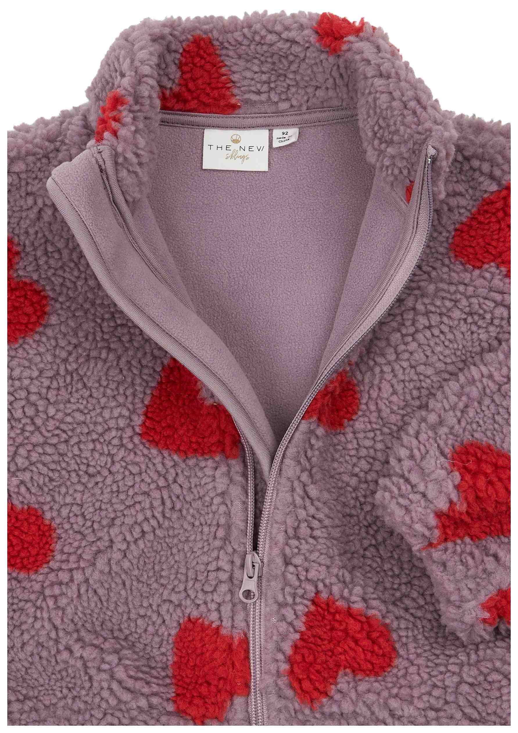 The New Girl Teddyjacke berry