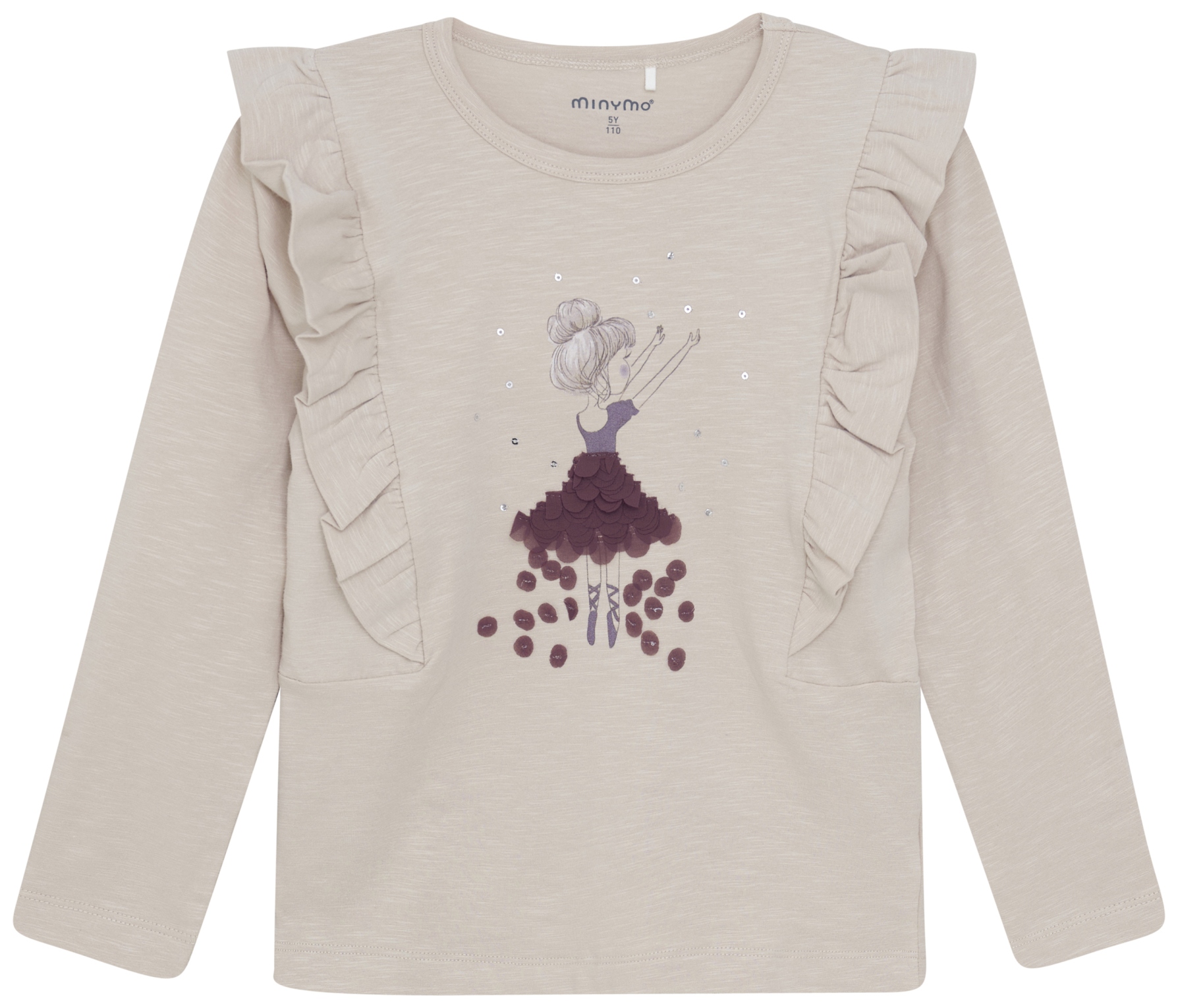 Minymo Girl Langarmshirt Ballerina smoke