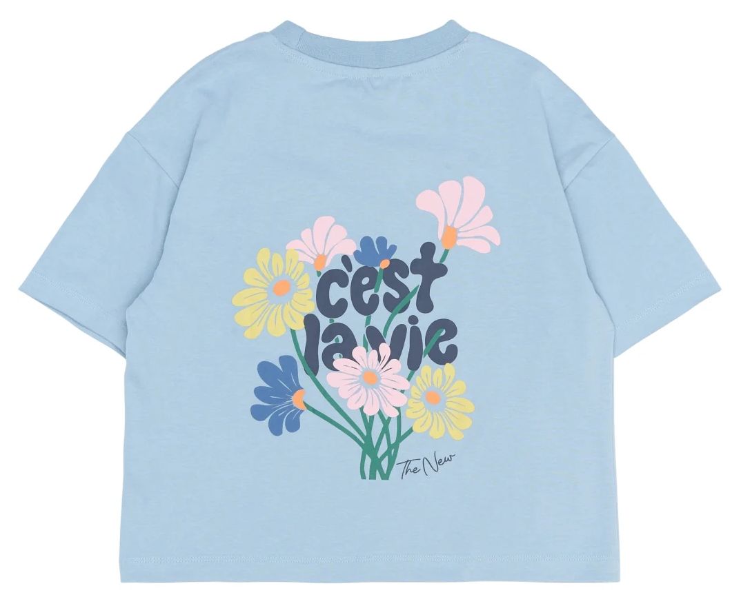 The New Girl T-Shirt Cèst la vie blue