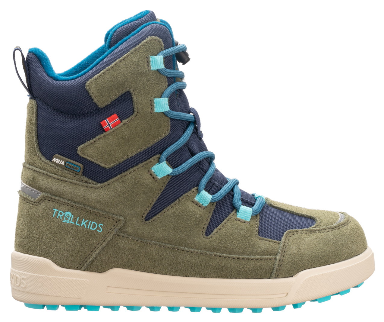 Trollkids Finnmark Winter Boots Pine Green/Mystic Blue