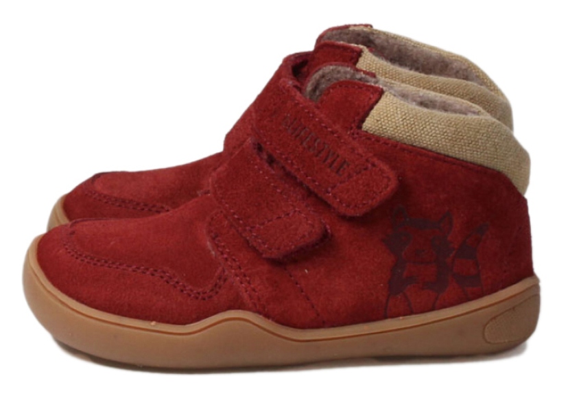 Blifestyle Barfußschuh RACCOON Velours bordeaux